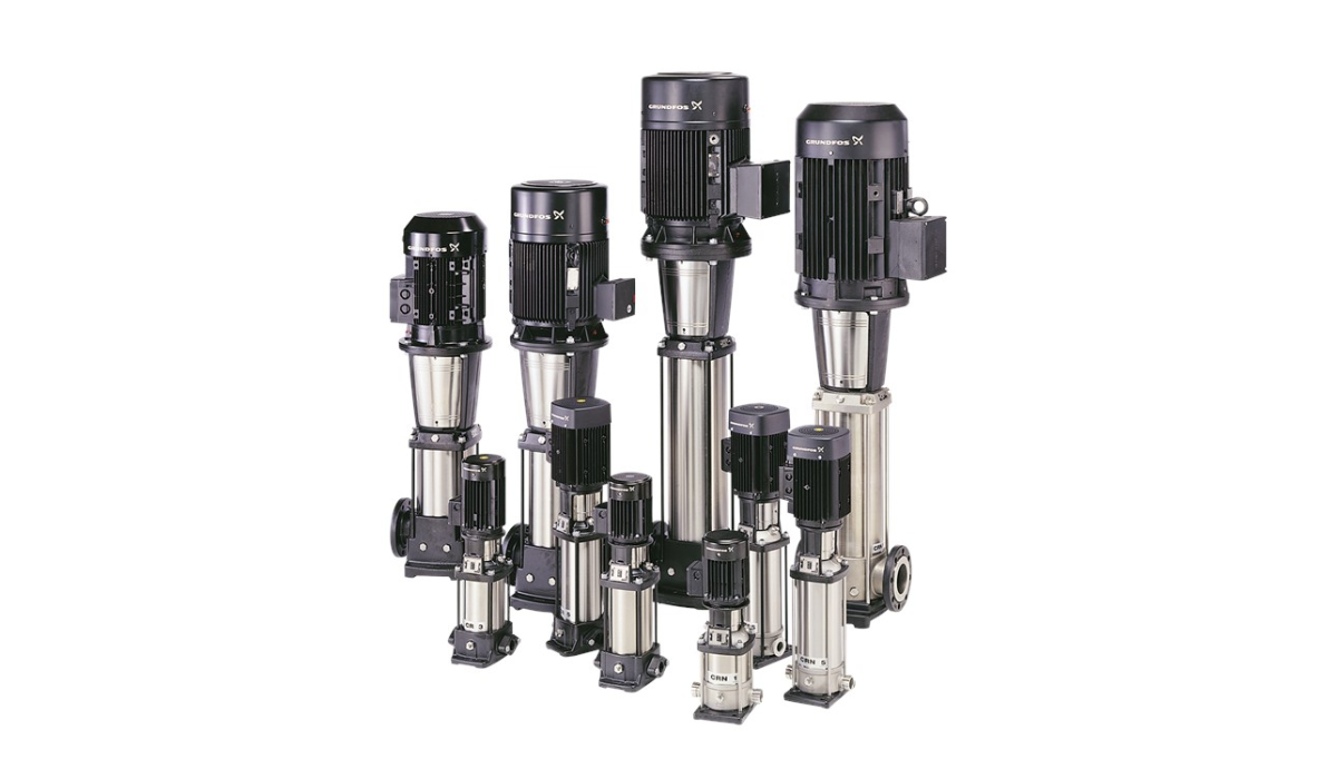 CR Grundfos Multistage Pumps – Muhamed Harb Contracting High-efficiency CR Grundfos vertical multistage pump installed by Muhamed Harb Contracting in Egypt