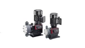 Diagram and overview of dosing pumps and mechanical diaphragm pumps used in industrial and water treatment applications.