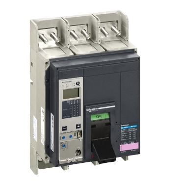 قواطع الدائرة، ComPact NS1000L، 150kA/415VAC، وحدة الطرح MicroLogic 2.0A، 1000A، ثابتة، 3 أقطاب 3d