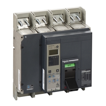 قواطع الدائرة، ComPact NS1000N، 50kA/415VAC، وحدة الطرح MicroLogic 5.0A، 1000A، ثابتة، 4 أقطاب 4d