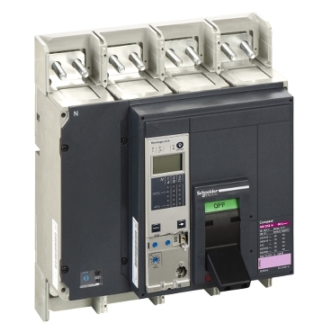 قواطع الدائرة، ComPact NS1250H، 70kA/415VAC، وحدة الطرح MicroLogic 2.0A، 1250A، ثابتة، 4 أقطاب 4d