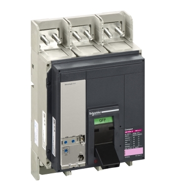 قاطع الدائرة، ComPact NS1600H، 70kA/415VAC، وحدة فصل Micrologic 5.0E، 1600A، ثابت، 3 أقطاب 3d